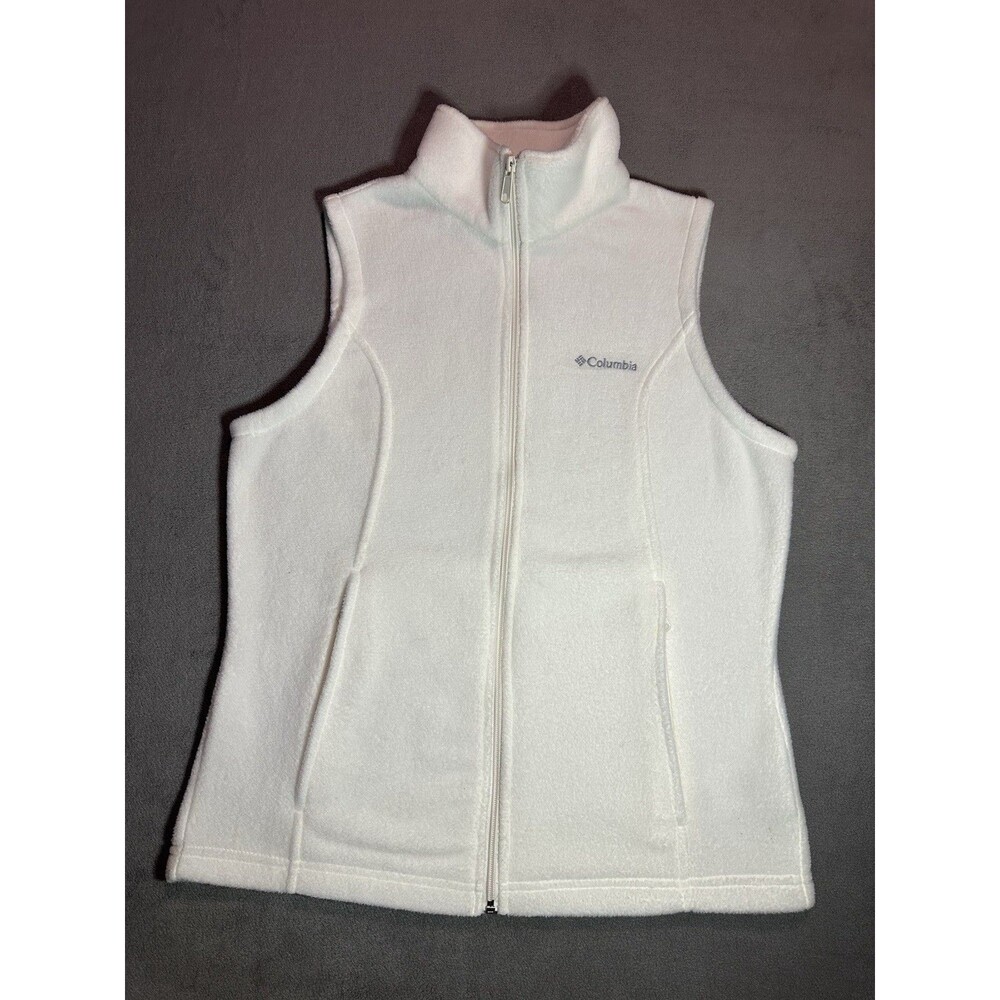 COLUMBIA Women's Women's Benton Springs Fleece Vest, Sea Salt, Size M